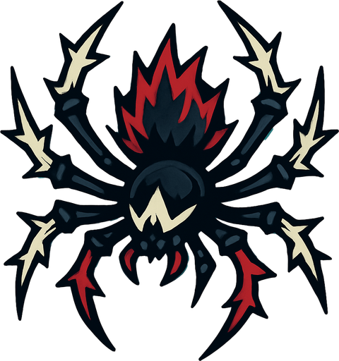 spider thorn.
In-Game asset.  2d.  High contrast.  No shadows