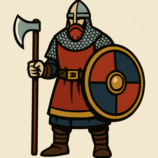 Vareg muhafızı.
In-Game asset.  2d.  High contrast.  No shadows