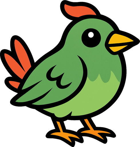 Bird.
In-Game asset.  2d.  High contrast.  No shadows