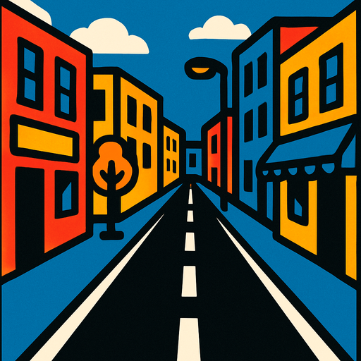 Street.
In-Game asset.  2d.  High contrast.  No shadows