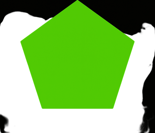Pentagon, simple, #33cc00.
In-Game asset.  2d.  High contrast.  No shadows