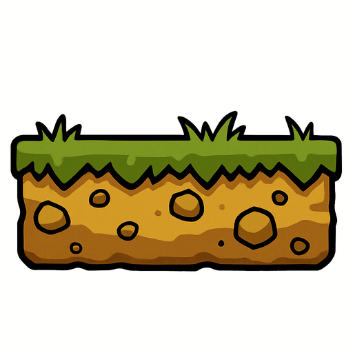 ground.
In-Game asset.  2d.  High contrast.  No shadows