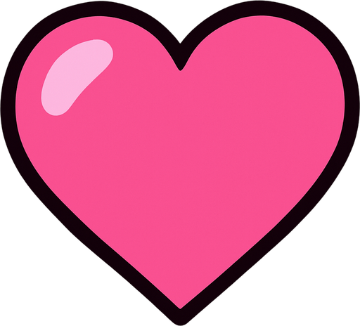 pembe kalp.
In-Game asset.  2d.  High contrast.  No shadows