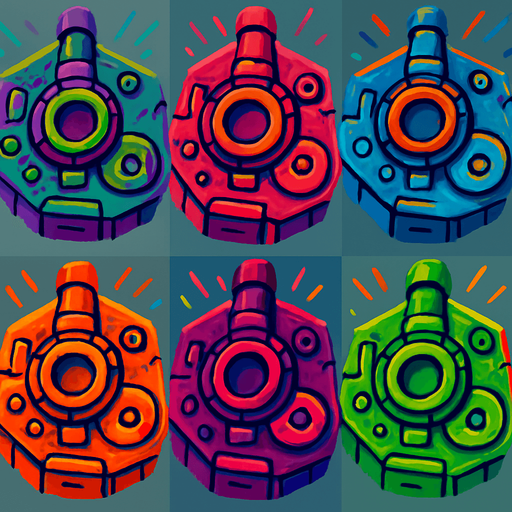 Do 6 different colors of this image.