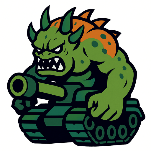 Tank enemy big creature.
In-Game asset.  2d.  High contrast.  No shadows