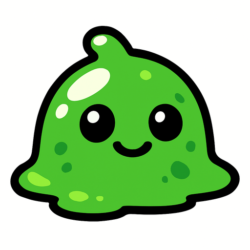 slime.
In-Game asset.  2d.  High contrast.  No shadows