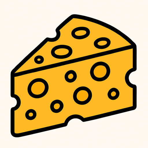 cheese.
In-Game asset.  2d.  High contrast.  No shadows