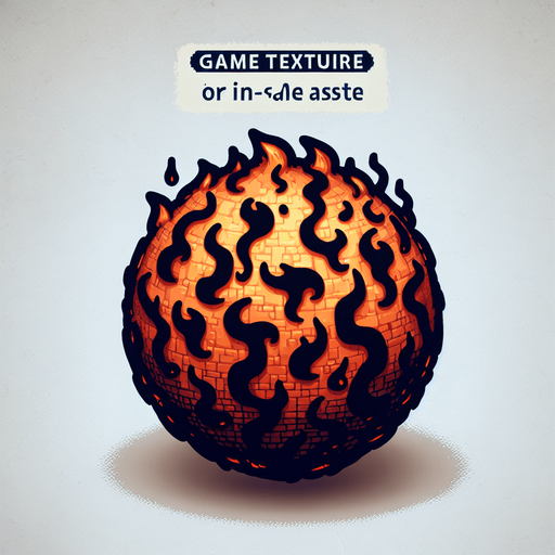 Fire ball. Bubble shooter game. Thin black outline..
Single Game Texture. In-Game asset. 2d. Blank background. High contrast. No shadows.