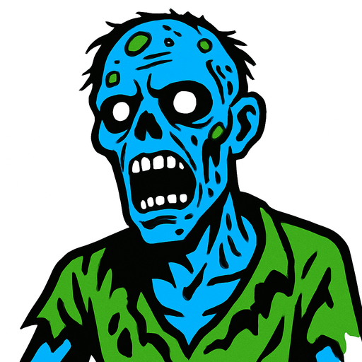 zombie.
2d.  High contrast.  No shadows