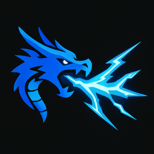 efek slash kepala naga petir ke depan.
In-Game asset.  2d.  High contrast.  No shadows