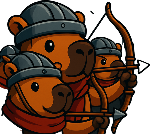 Los capybaras estan listo para defender el castillo.