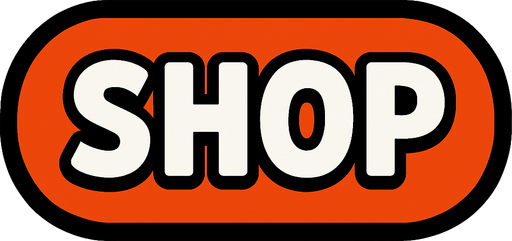 shop button.
In-Game asset.  2d.  High contrast.  No shadows