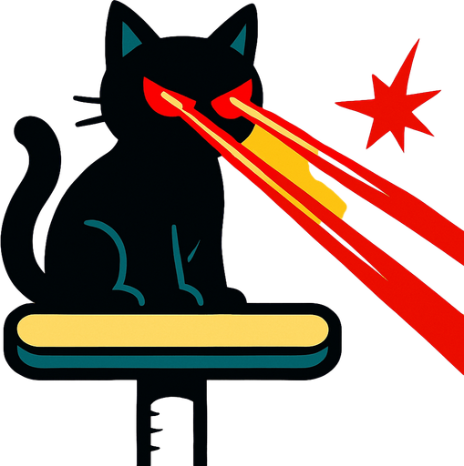 "Laser Cat Perch": A cat with laser eyes that "targets" and zaps high-priority enemies with precision. (Internet loves cats)..
In-Game asset.  2d.  High contrast.  No shadows