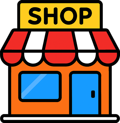 SHOP.
In-Game asset.  2d.  High contrast.  No shadows