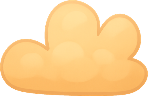 Cloud. No background. Transparent background. Blank background. No shadows. 2d. In-Game asset. flat