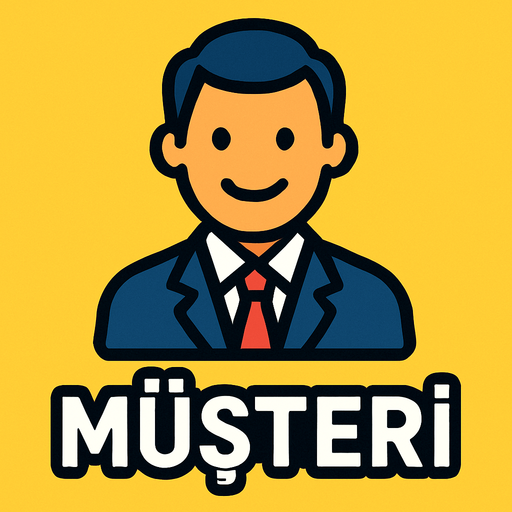 Müşteri.
In-Game asset.  2d.  High contrast.  No shadows