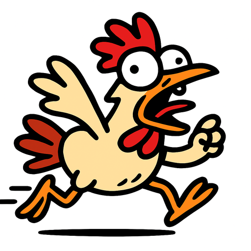 make the runner as crazy chicken.
In-Game asset.  2d.  High contrast.  No shadows