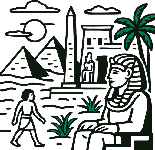 ancient egypt for background.
In-Game asset.  2d.  High contrast.  No shadows