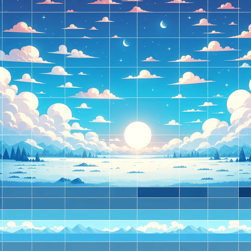 Sky.
Single Game Texture. In-Game asset. 2d. Blank background. High contrast. No shadows.
