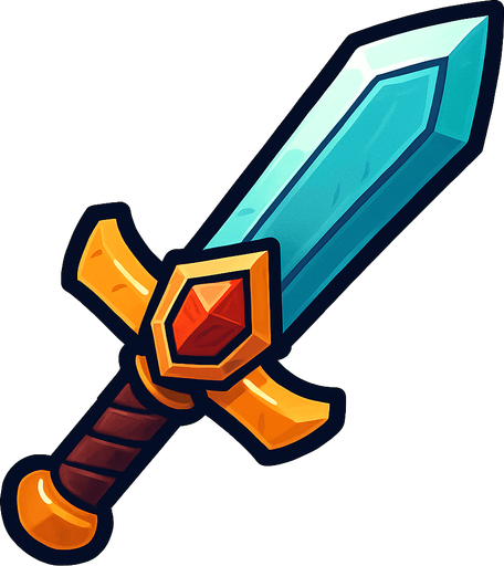 Sword.
In-Game asset.  2d.  High contrast.  No shadows