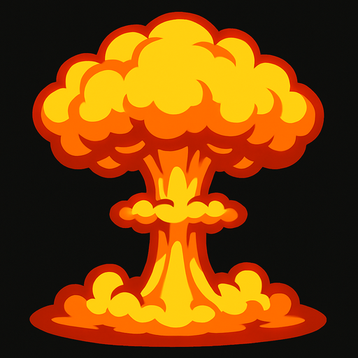 explosion nuclear.
In-Game asset.  2d.  High contrast.  No shadows