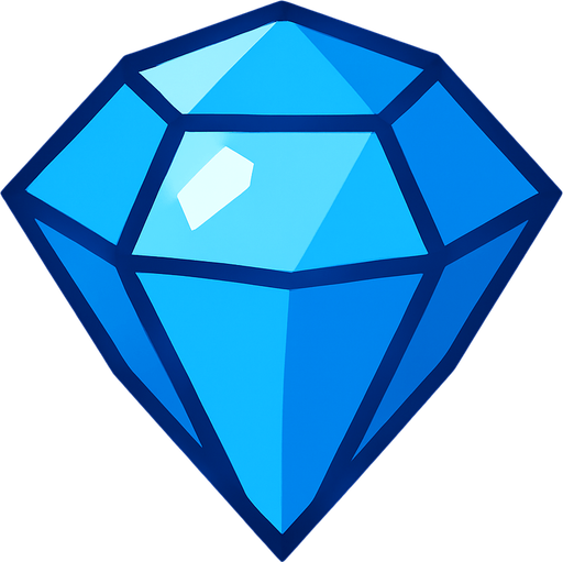 Gem.
In-Game asset.  2d.  High contrast.  No shadows