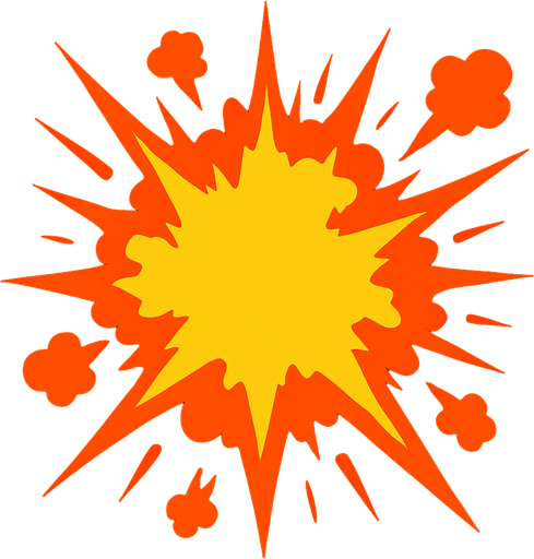 Make a explosion texture.
In-Game asset.  2d.  High contrast.  No shadows