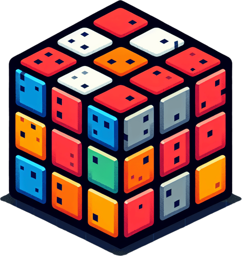 MG FlappyCube.
Single Game Texture.  In-Game asset.  2d.  Blank background.  High contrast.  No shadows
