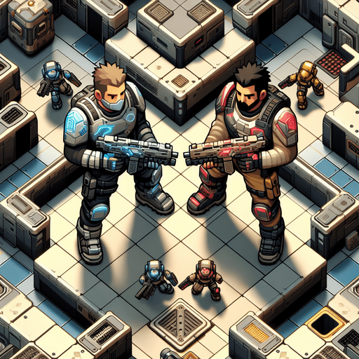 two D player with a gun