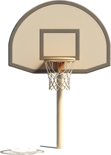 一个篮球筐，正视，只有篮筐没有下面的杆.
Single Game Texture. In-Game asset. 2d. Blank background. High contrast. No shadows.