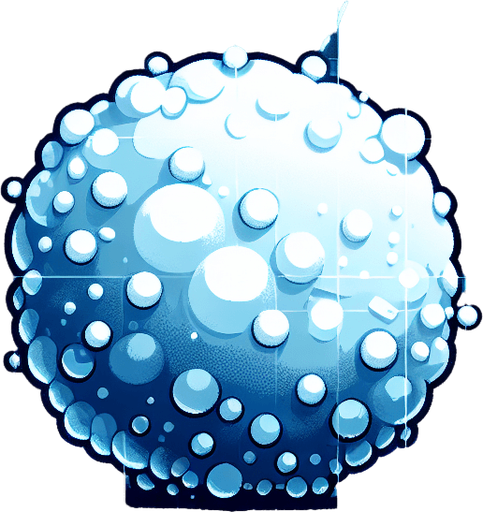 Snow ball. Single Game Texture. In-Game asset.Blank background. High contrast. No shadows. Single Game Texture. In-Game asset. 2d. Blank background. High contrast. No shadows.