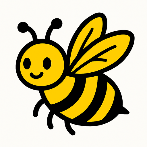 Abeille jaune.
In-Game asset.  2d.  High contrast.  No shadows