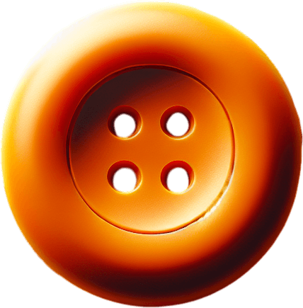 top view of a concave orange button.