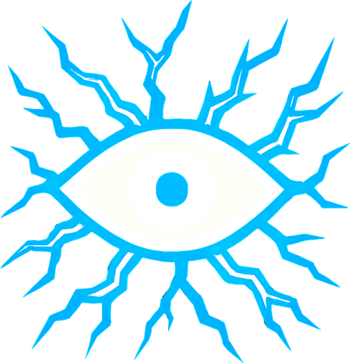 Electricity with eye.
In-Game asset.  2d.  High contrast.  No shadows