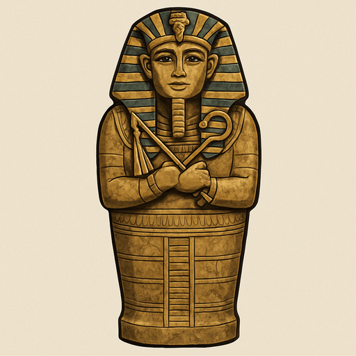 Sarcófago, algo realista.
In-Game asset.  2d.  High contrast.  No shadows