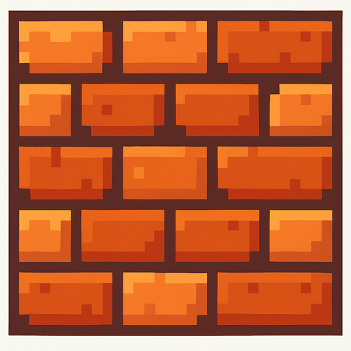 pixel art wall.
In-Game asset.  2d.  High contrast.  No shadows