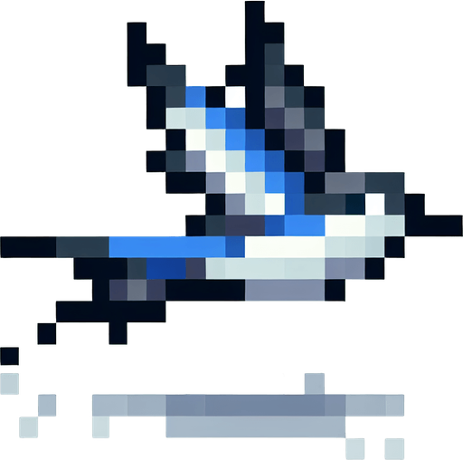 pixel art simple flying bird.
Single Game Texture. In-Game asset. 2d. Blank background. High contrast. No shadows.