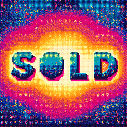 pixel text Sold