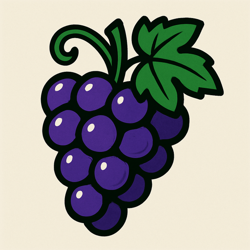 üzüm resmi.
In-Game asset.  2d.  High contrast.  No shadows