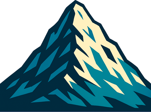 karşıdan gözüken bir dağ.
In-Game asset.  2d.  High contrast.  No shadows