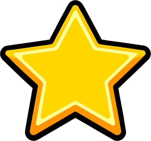 Star.
In-Game asset.  2d.  High contrast.  No shadows