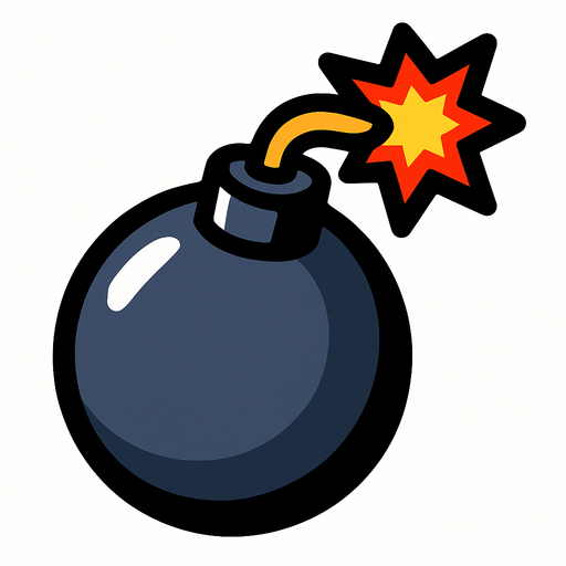 bomb.
In-Game asset.  2d.  High contrast.  No shadows