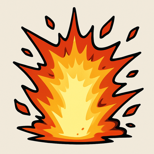 Ateş - Patlama.
In-Game asset.  2d.  High contrast.  No shadows