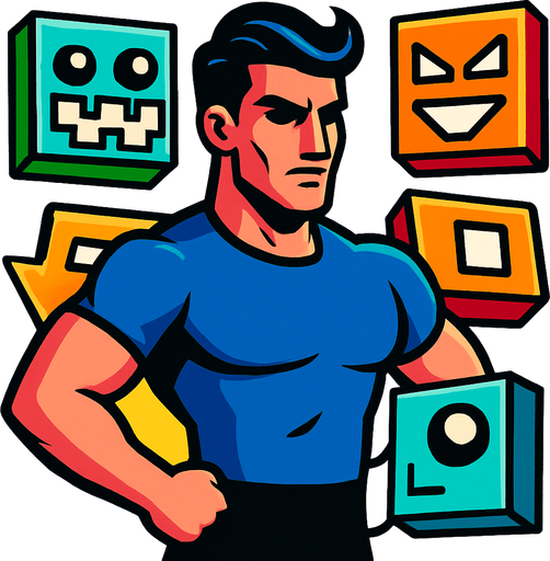 sigma boy man geometry dash sigmas.
2d.  High contrast.  No shadows. 3d. 3d