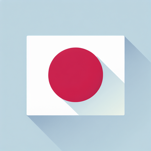 japan flag. simple. flat..
Single Game Texture. In-Game asset. 2d. Blank background. High contrast. No shadows.