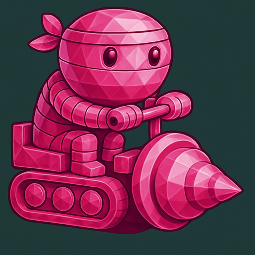 Same ninja character, with crystal pink color