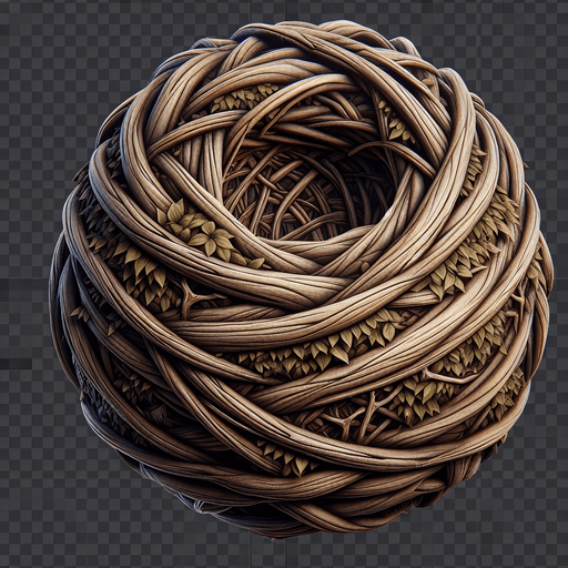 Nest.
Single Game Texture.  In-Game asset.  2d.  Blank background.  No shadows