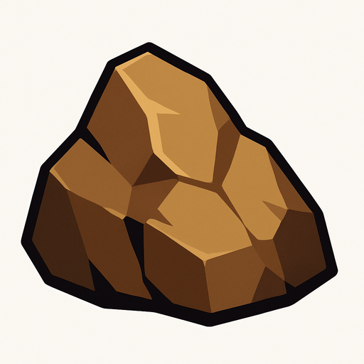 rock.
In-Game asset.  2d.  High contrast.  No shadows