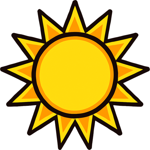 sun.
In-Game asset.  2d.  High contrast.  No shadows
