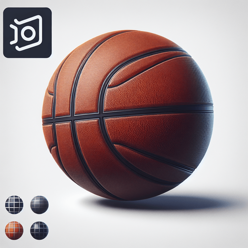 basketbol topu.
Single Game Texture. In-Game asset. 2d. Blank background. High contrast. No shadows.